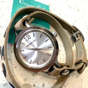 New Origami Owl Cheetah Wrap Bracelet Watch Jewelry  Leather Animal Print